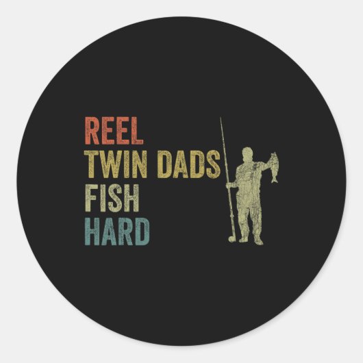 Twin Dad Gevist Ronde Sticker (Voorkant)