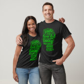 Twin Dad Green Word Cloud T-shirt (Unisex)