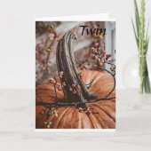 ***TWIN*** DANKFUL VOOR "U" BIJ THANKSGIVING FEESTDAGEN KAART (Voorkant)