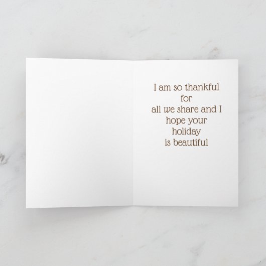 ***TWIN*** DANKFUL VOOR "U" BIJ THANKSGIVING FEESTDAGEN KAART (Binnen)