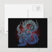 Twin-draak (B) Briefkaart (Voorkant / Achterkant)