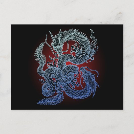 Twin-draak (B) Briefkaart (Voorkant)