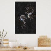 Twin Dragon Cosmos Poster (Keuken)