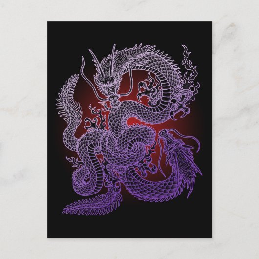 Twin-dragon(P) Briefkaart (Voorkant)