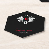 Twin Dragon Royal Emblem met initiaal Kartonnen Onderzetters (Schuin)