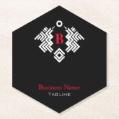 Twin Dragon Royal Emblem met initiaal Kartonnen Onderzetters (Voorkant)