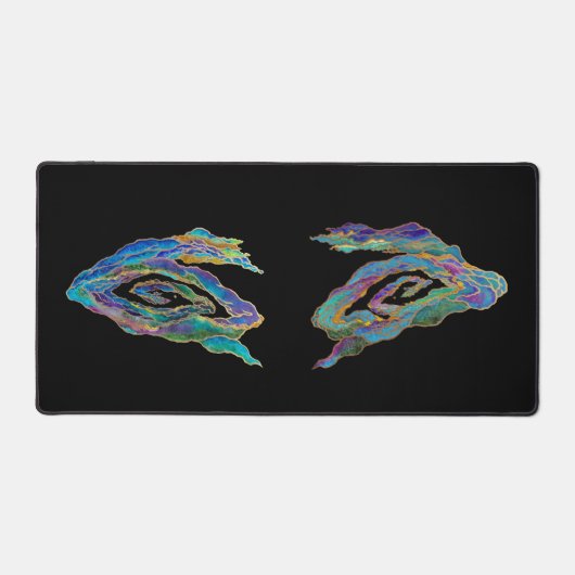 Twin Dragons Chasing The Sun - Surreal Painting Bureaumat (Voorkant)