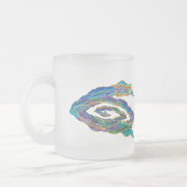 Twin Dragons Chasing The Sun - Surreal Painting Matglas Koffiemok (Links)