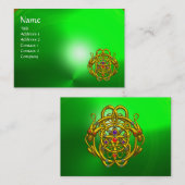 TWIN DRAGONS Green Emerald Visitekaartje (Voorkant / Achterkant)