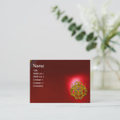 TWIN DRAGONS Red Ruby Visitekaartje (Staand voorkant)