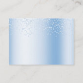 Twin Ducks Blue Floral Baby shower Informatiekaartje (Achterkant)