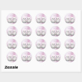 Twin Ducks Roze Bloemen Sticker (Vel)