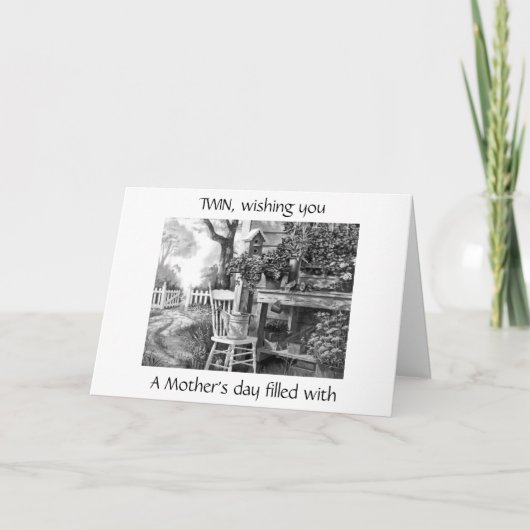 **TWIN** een MOEDERDAG VOL JOY IS MIJN WENS Kaart (Voorkant)