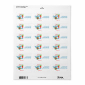 Twin eerste verjaardag dank u retour adres label (Full Sheet)