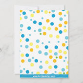 Twin Elephant Baby shower Invitation (jongens) Kaart (Achterkant)