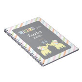 Twin Elephants | Advice Baby shower-laptop Notitieboek (Rechterzijde)