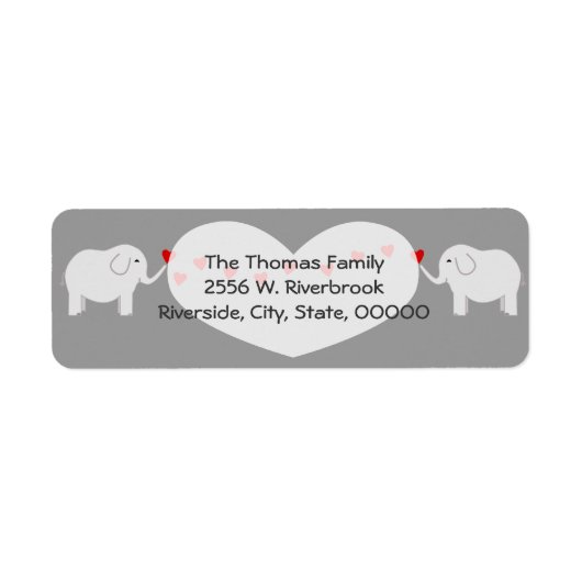 Twin Elephants Geslacht Neutraal Return Label (Voorkant)