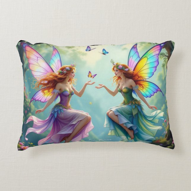 Twin Fairies kussen (Voorkant)