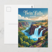 Twin Falls Idaho Briefkaart (Voorkant / Achterkant)