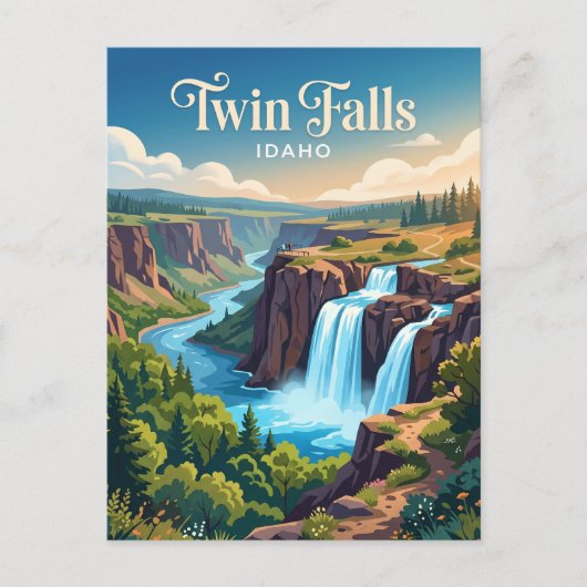 Twin Falls Idaho Briefkaart (Voorkant)