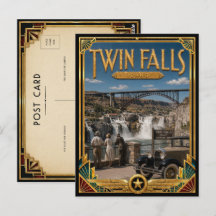 Twin Falls Idaho Vintage Art Deco Gouden Tijdperk