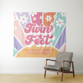 Twin Fest regenboog zonneschijn Wandkleed (In Situ (horizontaal))