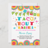 Twin Fiesta Baby shower Invite Taco Bout Babies Kaart (Voorkant)