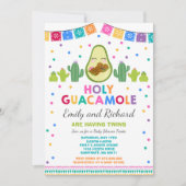 Twin Fiesta Baby shower Uitnodiging Heilige Guacam (Voorkant)