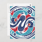 Twin Fish Briefkaart (Voorkant / Achterkant)