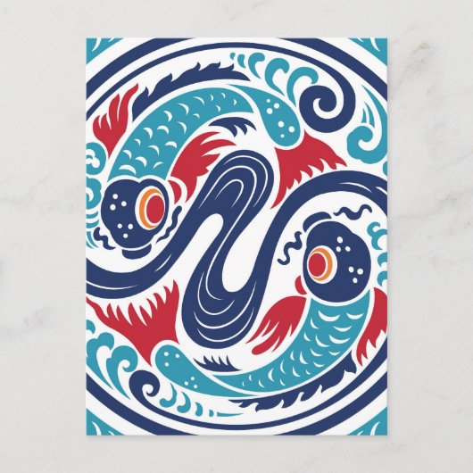 Twin Fish Briefkaart (Voorkant)