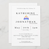 Twin Flame bruiloft thema- Kaart (Voorkant / Achterkant)