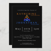 Twin Flame bruiloft thema- Kaart (Voorkant / Achterkant)