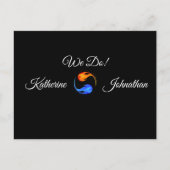 Twin Flame bruiloft thema- RSVP-Black- Briefkaart (Voorkant)