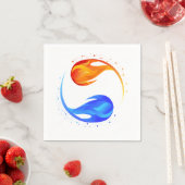 Twin Flame bruiloft-thema- wit- Servet (Insitu)