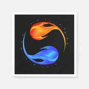 Twin Flame bruiloft-thema- Zwart- Servet