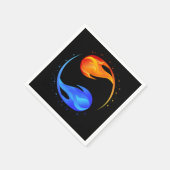 Twin Flame bruiloft-thema- Zwart- Servet (Hoek)