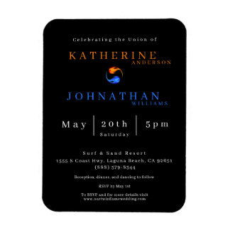 Twin Flame bruiloft uitnodiging- Magneet