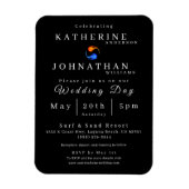 Twin Flame bruiloft uitnodiging- Magneet (Verticaal)