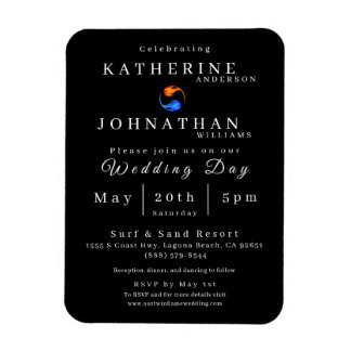 Twin Flame bruiloft uitnodiging- Magneet