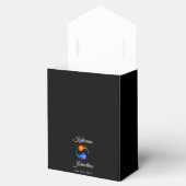 Twin Flame Bruiloft-Zwart-Favor Box Bedankdoosjes (Geopend)