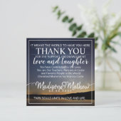 Twin Flame Dank U Tafelkaarten Save The Date (Staand voorkant)