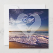 Twin Flame Destination Beach Wedding Invitation Save The Date (Achterkant)