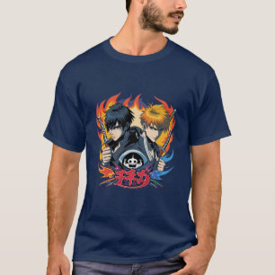 Twin Flame Fighters Episch Anime T-Shirt voor Ma