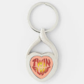 Twin Flame Heart Sleutelhanger (Voorkant)