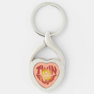 Twin Flame Heart Sleutelhanger