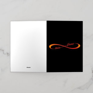 Twin Flame oneindigheidssymbool Folie Wenskaart