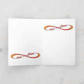 Twin Flame oneindigheidssymbool Folie Wenskaart (Binnenlaag)