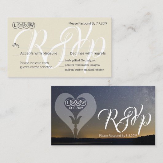 Twin Flame-responskaarten Advieskaart (Voorkant / Achterkant)