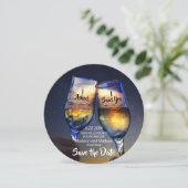 Twin Flame Save the Dates Bewaar de datum Date (Staand voorkant)