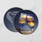 Twin Flame Save the Dates Bewaar de datum Date (Voorkant / Achterkant)